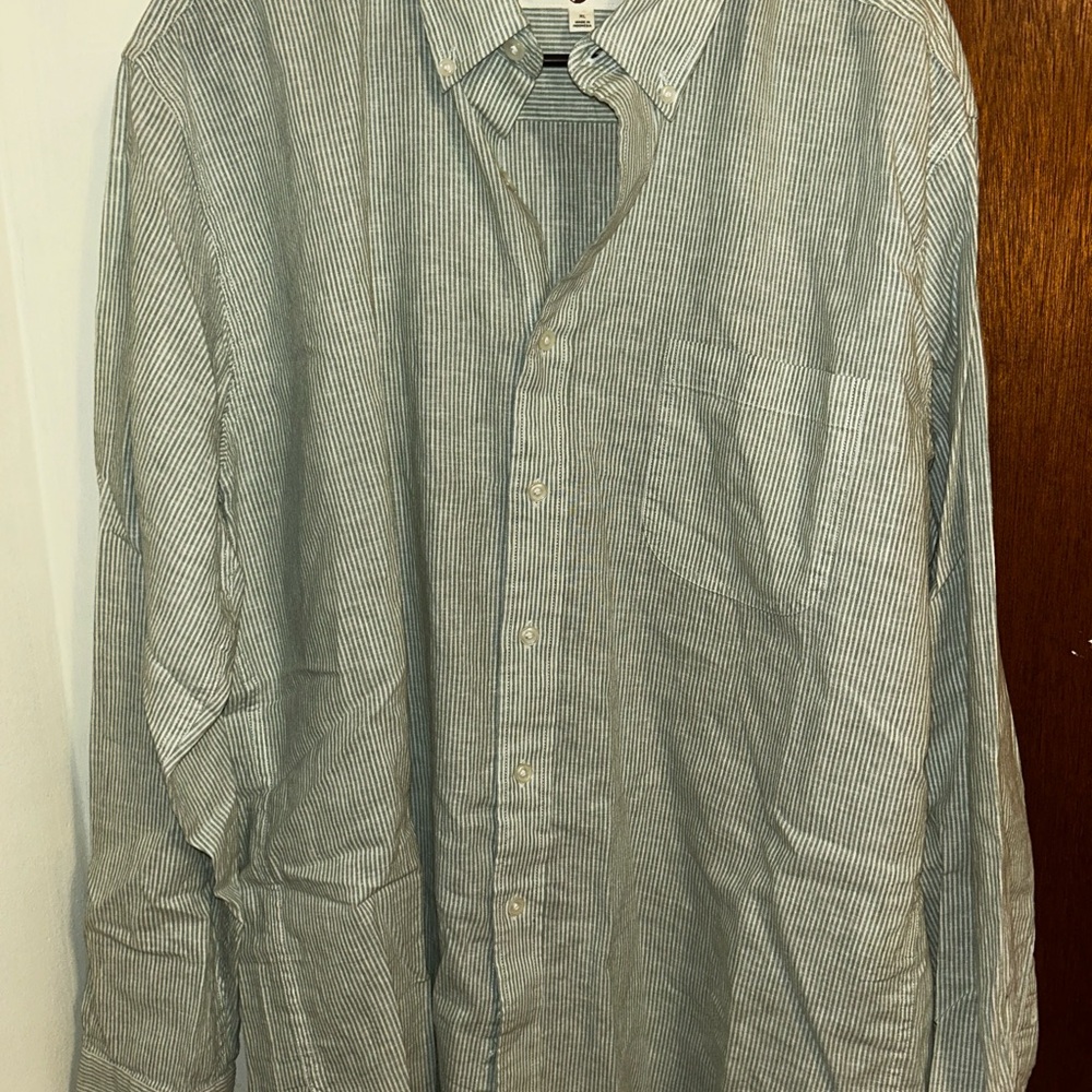 Duck Head Men's Casual Striped Shirt - Green